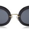 Miu-Miu-Occhiali-da-sole-MU-13NS-13NS-Rotondi-Donna-1AB1A1-Black-Grey-0-0