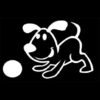 Ufficiale-My-Stick-Figure-Family-vinile-adesivi-auto-cane-con-palla-PD4-0